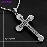 Egyptian Cross Pendant Necklace for Men Women Unisex Punk Chain Gift P033