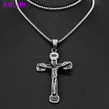 Egyptian Cross Pendant Necklace for Men Women Unisex Punk Chain Gift P033