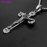 Egyptian Cross Pendant Necklace for Men Women Unisex Punk Chain Gift P033