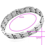 Stainless Steel ID Bracelets for Women Men Zircon Stone Couple Jewelry Bangle