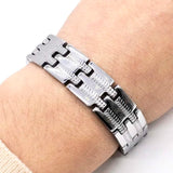 Stainless Steel ID Bracelets for Women Men Zircon Stone Couple Jewelry Bangle