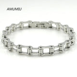 Punk Stainless Steel Bracelet Men Biker Chain HZB017