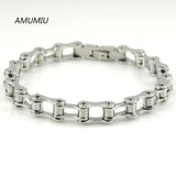 Punk Stainless Steel Bracelet Men Biker Chain HZB017
