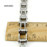 Punk Stainless Steel Bracelet Men Biker Chain HZB017