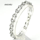 Punk Stainless Steel Bracelet Men Biker Chain HZB017