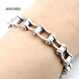 Punk Stainless Steel Bracelet Men Biker Chain HZB017