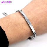 Stainless Steel ID Bracelet for Men Bangle Bracelet