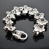 Men's Stainless Steel Skull Bracelet - Punk Rock Biker Jewelry
