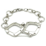 Stainless Steel Bracelet Double Rhombus Lady Jewelry Gift