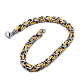 Silver Byzantine Stainless Steel Chains Bracelet for Men Women