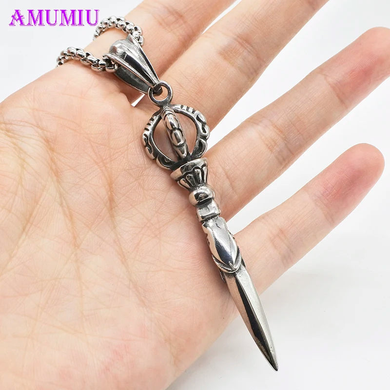 Vintage Punk Indian Spoon Alloy Charms Pendant Necklace
