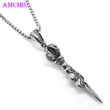 Vintage Punk Indian Spoon Alloy Charms Pendant Necklace