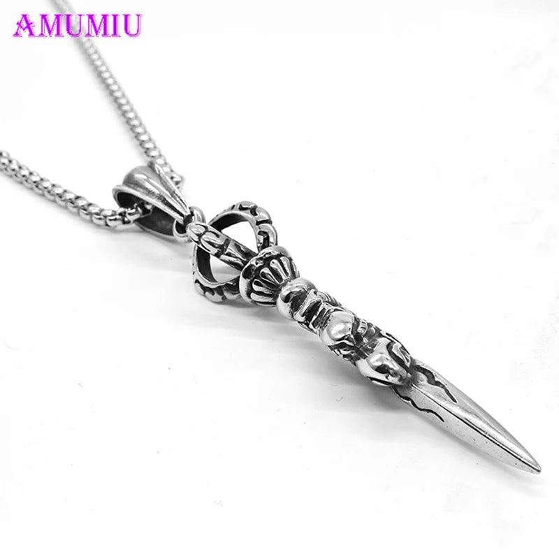 Vintage Punk Indian Spoon Alloy Charms Pendant Necklace