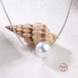 925 Silver Pearl Necklace Women's Fine Jewelry