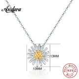 Chrysanthemum Pendant 925 Sterling Silver Necklace Charm for Women