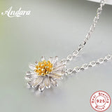 Chrysanthemum Pendant 925 Sterling Silver Necklace Charm for Women