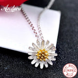 Chrysanthemum Pendant 925 Sterling Silver Necklace Charm for Women