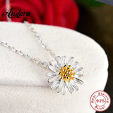 Chrysanthemum Pendant 925 Sterling Silver Necklace Charm for Women