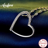 925 Silver Forever Love Heart Pendant Necklace Women Gift