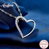 925 Silver Forever Love Heart Pendant Necklace Women Gift