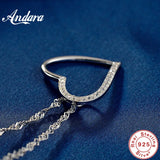 925 Silver Forever Love Heart Pendant Necklace Women Gift