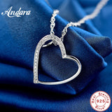 925 Silver Forever Love Heart Pendant Necklace Women Gift