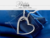 925 Silver Forever Love Heart Pendant Necklace Women Gift
