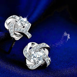 925 Silver Eternal Zircon CZ Earrings