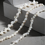 925 Silver Baroque Pearl Charm Necklace Crystal Choker
