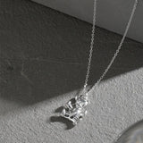 925 Silver Bees Pendant Long Chain Necklace Wedding Jewelry