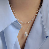 925 Silver Bees Pendant Long Chain Necklace Wedding Jewelry