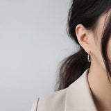 925 Silver 20mm Twist Hoops Earrings Screw Women Circle Jewelry