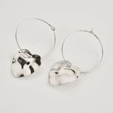 925 Silver Heart Hoop Piercing Pendant Love Women Wedding Party Jewels