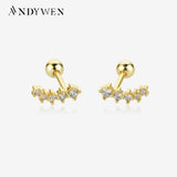 925 Silver Clear Zircon Piercing Stud Earring