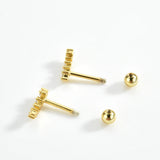925 Silver Clear Zircon Piercing Stud Earring