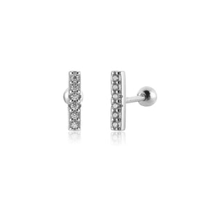 925 Silver Line Stud Earring Wedding Jewelry
