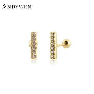 925 Silver Line Stud Earring Wedding Jewelry
