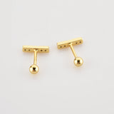 925 Silver Line Stud Earring Wedding Jewelry