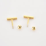 925 Silver Line Stud Earring Wedding Jewelry