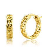 925 Silver Large Hoop Earrings Luxury Jewelry