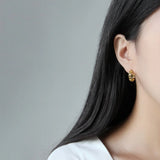 925 Silver Large Hoop Earrings Luxury Jewelry