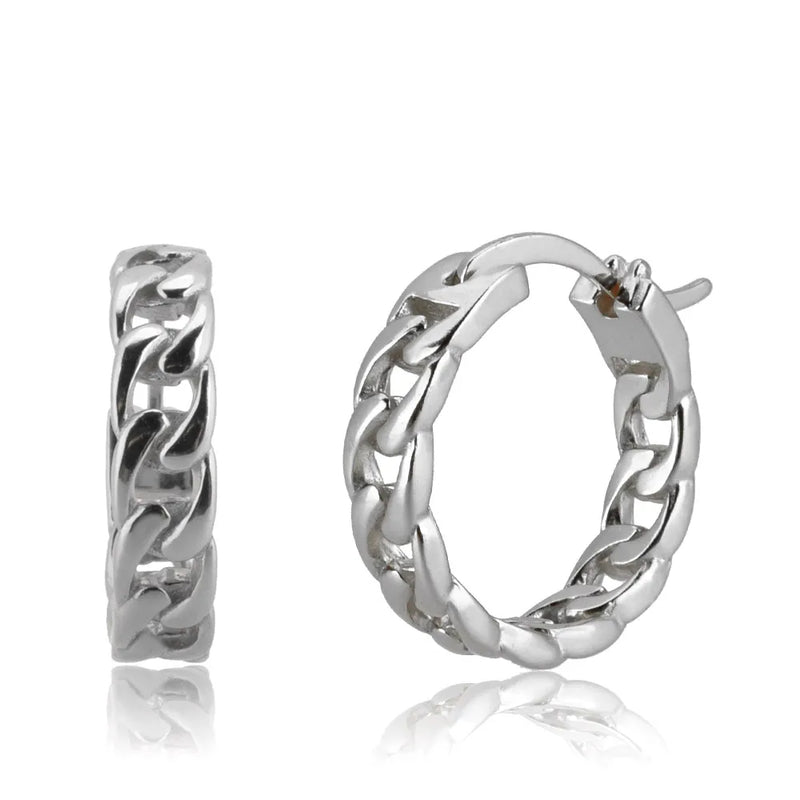 925 Silver Large Hoop Earrings Luxury Jewelry