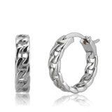 925 Silver Large Hoop Earrings Luxury Jewelry