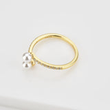 Sterling Silver Pearl Stud Earring Clips Piercing Women Jewelry