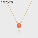 925 Sterling Silver Rhombus Pendant Long Chain Fine Jewelry