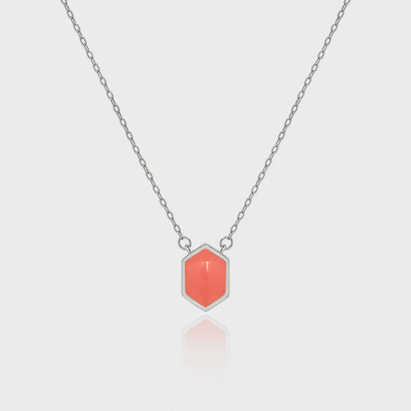 925 Sterling Silver Rhombus Pendant Long Chain Fine Jewelry