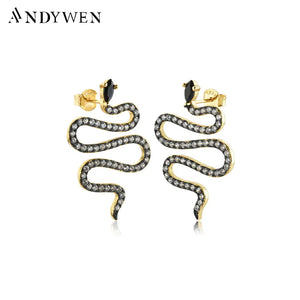 925 Silver CZ Long Snake Gun Drop Earring Rock Punk Party Girl Jewelry