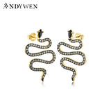925 Silver CZ Long Snake Gun Drop Earring Rock Punk Party Girl Jewelry