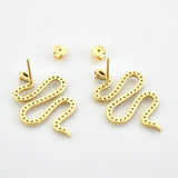 925 Silver CZ Long Snake Gun Drop Earring Rock Punk Party Girl Jewelry