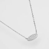 925 Silver Square CZ Pendant Long Chain Necklace Rock Punk Women Jewelry